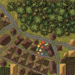 map of a forest border town